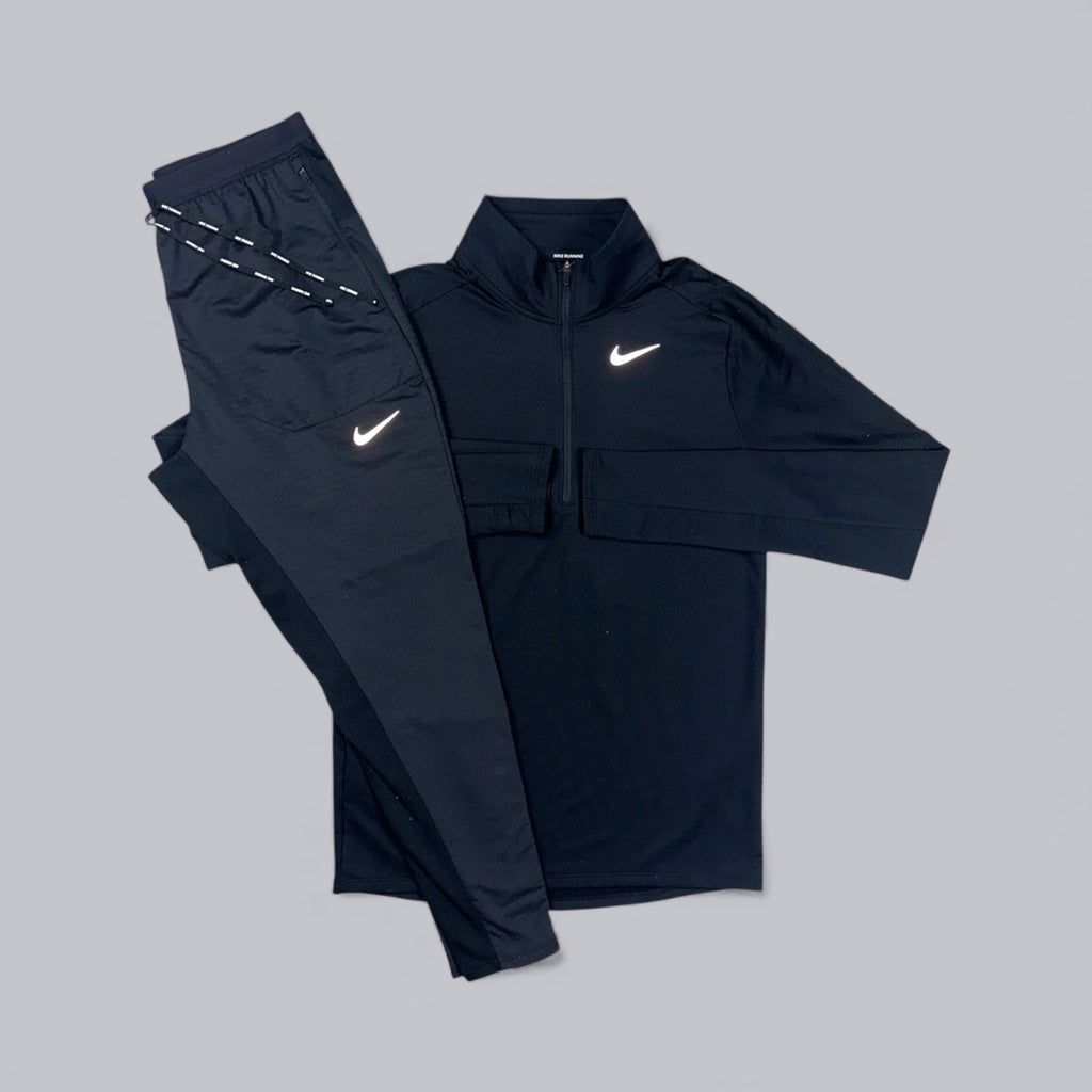 NIKE ELEMENT 1/4 ZIP - BLACK