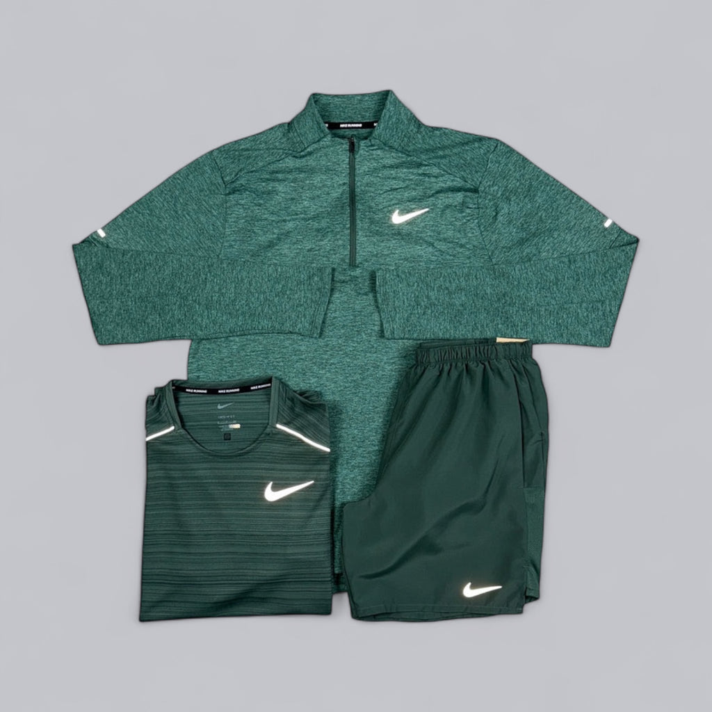 NIKE ELEMENT 1/4 ZIP - VINTAGE GREEN