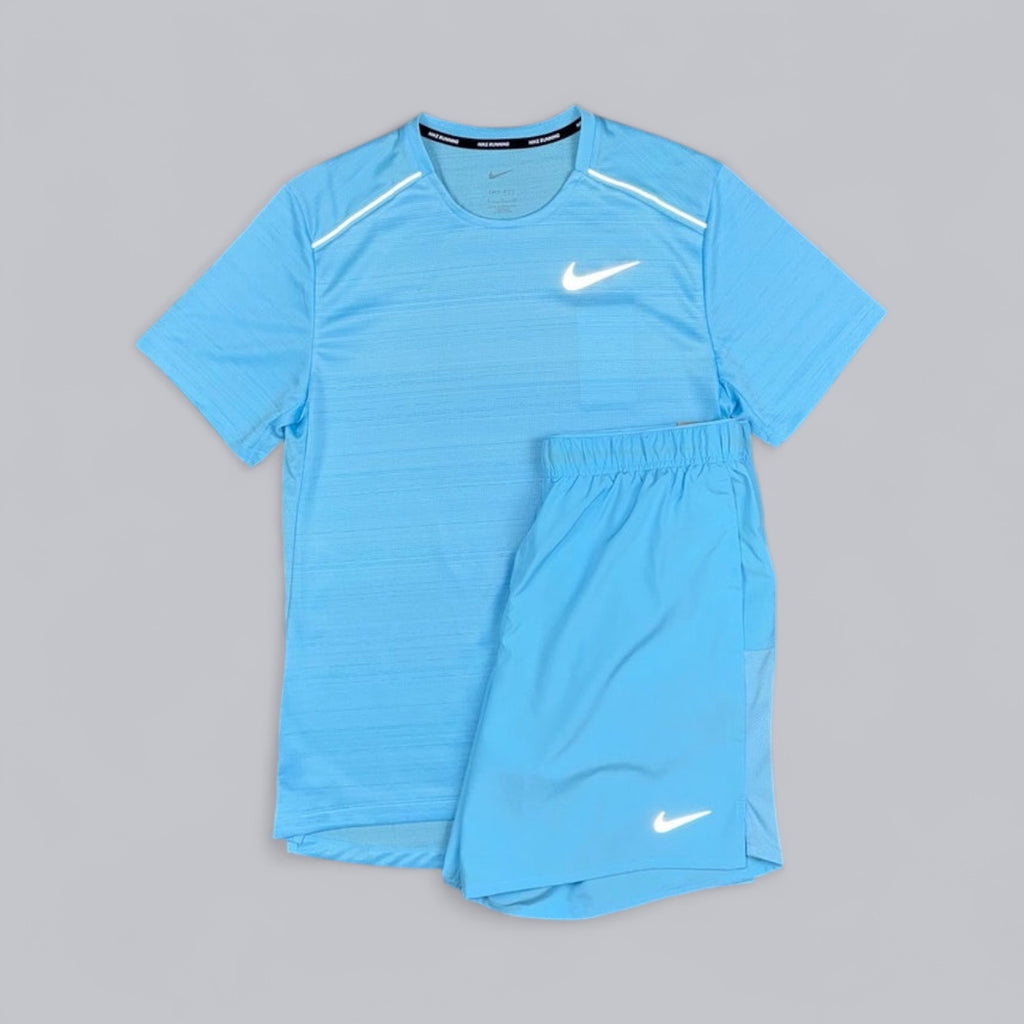 NIKE 1.0 MILER T-SHIRT - AQUARIUS BLUE