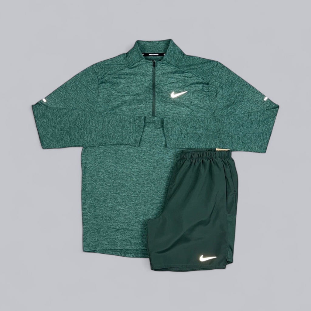 NIKE ELEMENT 1/4 ZIP - VINTAGE GREEN