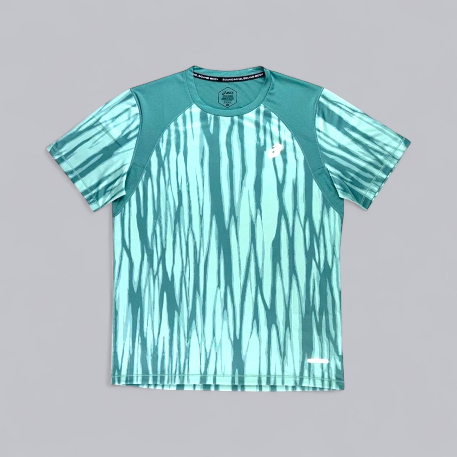 ASICS ROAD ALL OVER PRINT T-SHIRT - CELADON